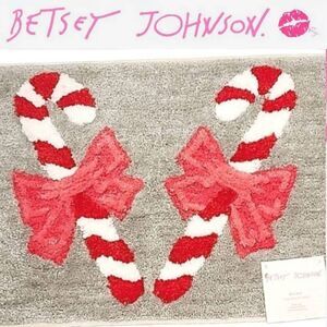 Betsey Johnson Candy Cane Bath Rug